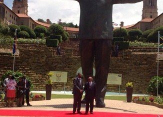 Nelson Mandela statue has been erected at the Union Buildings in Pretoria