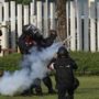 Bangkok protesters clash with police at Thai-Japanese stadium