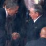Barack Obama and Raul Castro’s handshake at Nelson Mandela’s memorial service was unplanned