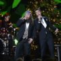 Willie Robertson and Luke Bryan performing at CMA Country Christmas special