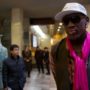 Dennis Rodman arrives in North Korea with former NBA players