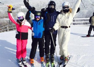 Michael Douglas and Catherine Zeta-Jones spent the holidays skiing with their two children on New Year's Day