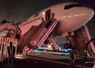 The 767-300ER aircraft was arriving from the Iranian city of Mashhad with 315 people on board