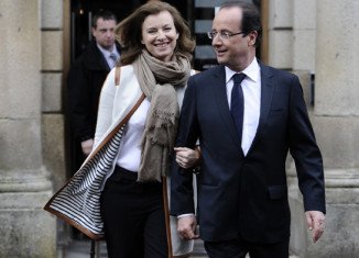 Valerie Trierweiler and Francois Hollande are not married but have been together for six years, making her the de facto first lady