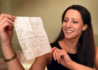Zoe Averianov threw a message in a bottle into the North Sea 23 years ago