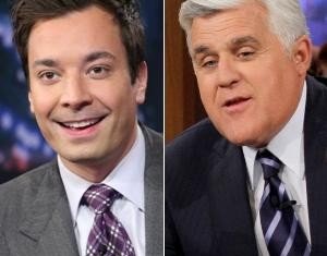 Jimmy Fallon feted his predecessor Jay Leno as the nicest guy in the business