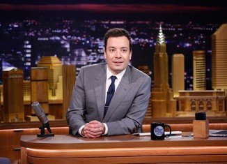 Jimmy Fallon was welcomed on the set of The Tonight Show by a host of top stars, including Robert De Niro, Mike Tyson and Lady Gaga