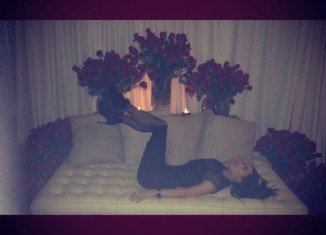 Kim Kardashian revealed her Valentine's Day surprise on Instagram