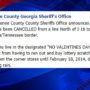 Georgia sheriff cancels Valentine’s Day in Oconee County