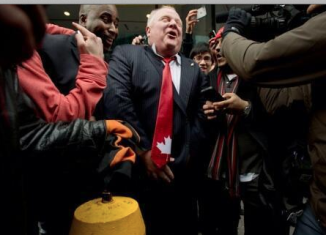 Rob Ford hurt his groin running into a hydrant