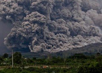 Sinabung volcano has erupted on the Indonesian island of Sumatra, engulfing villages in ash and killing at least 14 people