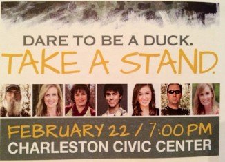 Six stars of Duck Dynasty show were in Charleston for the Dare to be a Duck event to help raise money for a youth-led ministry program