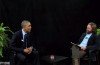 Barack Obama has been interviewed by comedian Zach Galifianakis for his spoof chat show Between Two Ferns