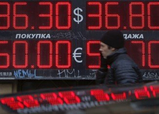 Russian stock market fell sharply as investors weighed the impact of western sanctions over Ukraine