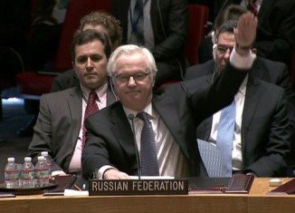 Russia's envoy Vitaly Churkin told the Security Council he would vote against the resolution
