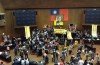 Taiwan's parliament has been occupied by hundreds of students and activists protesting against a trade deal with China and defying police efforts to evict them