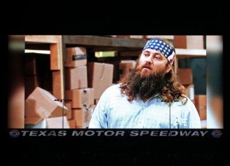 Texas Motor Speedway’s Big Hoss TV unveiling included a showing of the newest episode of Duck Dynasty