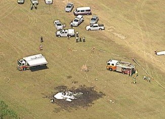 The Cessna 206 hit the ground and burst into flames shortly after take-off on Saturday at Caboolture Airport