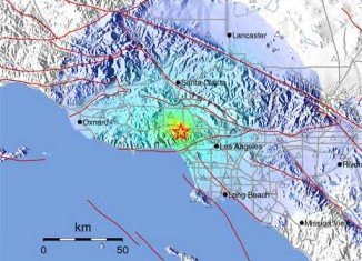 The earthquake struck 5.6 miles from the Los Angeles neighborhood of Westwood