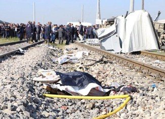 The train crash happened at a level crossing near the Mediterranean port city of Mersin