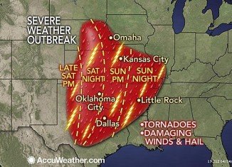 A multiple-day severe weather outbreak will begin this weekend over the South Central states and will include the potential for nighttime tornadoes