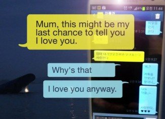 As South Korean ferry Sewol began to sink, some of those on board sent harrowing text messages to their loved ones