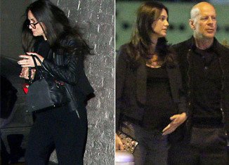 Demi Moore and Bruce Willis attended their daughter Rumer's musical performance at hotspot DBA in West Hollywood