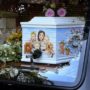 Peaches Geldof funeral: Coffin adorned with her family’s painted pictures