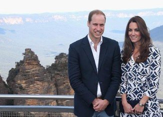 Prince William and Kate Middleton visited Echo Point in Katoomba to see the famous Three Sisters rock formation