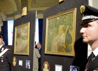 Stolen Gauguin and Bonnard paintings have been found hanging on an Italian factory worker's kitchen wall