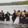 Dan and Jackie Anderson’s wedding party ended up in lake as jetty collapsed
