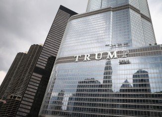 Donald Trump built the Trump International Hotel and Tower six years ago to replace an ageing Chicago Sun-Times building with its own sign