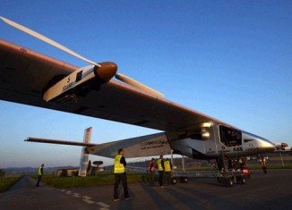 The Solar Impulse 2 vehicle lifted off from Payerne airfield in Switzerland at just after 03.35 GMT, returning two hours later
