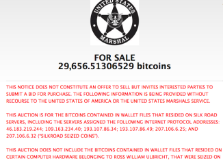 The US government will auction $18 million worth of the virtual currency Bitcoin seized by the FBI when it shut down the Silk Road