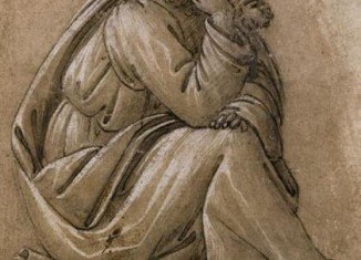 Botticelli’s Study for a Seated St Joseph, his head resting on his right hand has sold for a record $2.1 million at Sotheby’s auction in London