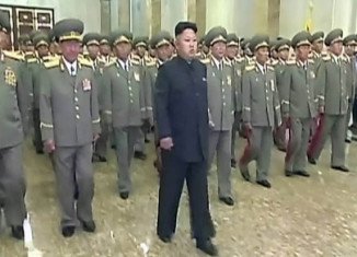 Kim Jong-un has been filmed with a limp as he attended commemorations marking the 20th anniversary of his grandfather Kim-Il-sung's death