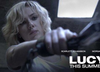 Scarlett Johansson's action thriller Lucy has topped the North American box office with $44 million over the weekend