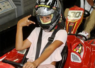 Beyonce posted new pictures of herself, husband Jay-Z and daughter Blue Ivy at a kart racing facility
