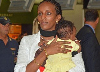 Meriam Yahia Ibrahim Ishag arrived in New Hampshire on Thursday evening with her American husband and her children