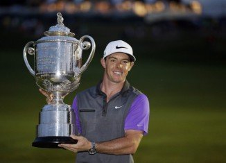 Rory McIlroy has won this year’s PGA Championship in near darkness at Valhalla Golf Club