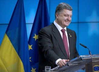 Speaking in Brussels, President Petro Poroshenko said Ukraine was a victim of military aggression and terror