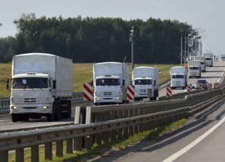 The Russian aid convoy has moved across the Ukrainian border, without permission