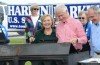 Hillary and Bill Clinton were to headline Senator Tom Harkin's annual steak fry fundraiser in rural Indianola