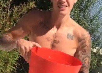 Justin Bieber's Ice Bucket Challenge has been the most popular on Facebook with about one million Likes