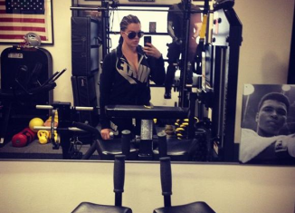 Khloe Kardashian took a selfie and admitted to recently gaining weight as she went to the gym