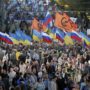 Moscow rally against Ukraine armed conflict