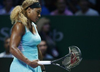Serena Williams gave a fiery display of her fighting spirit at the Singapore Indoor Stadium during her WTA Finals semi-final against good friend Caroline Wozniacki