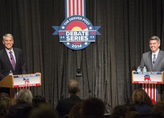 Colorado Senator Mark Udall and his challenger, Representative Cory Gardner