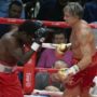 Mickey Rourke defeats Elliot Seymour in Moscow exhibition boxing match