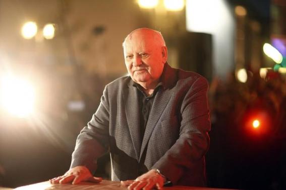 Mikhail Gorbachev is attending an event marking the 25th anniversary of the fall of the Berlin Wall